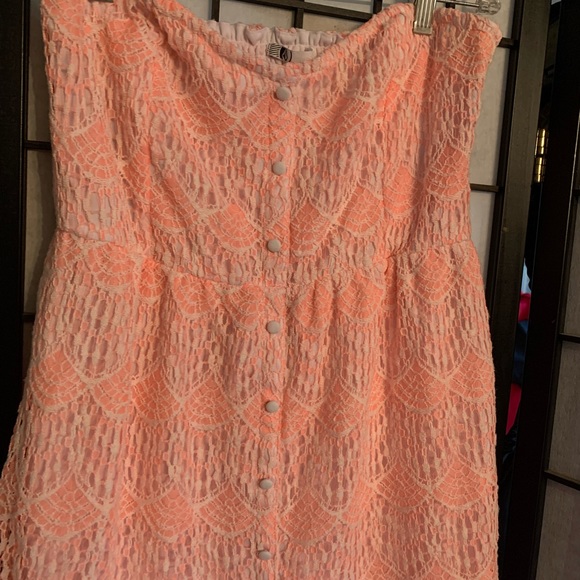 EUC Volcom Lacey Peachy Tube Top Size Large - Picture 2 of 6